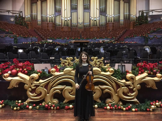 Jackie before Christmas Performance at Temple Square